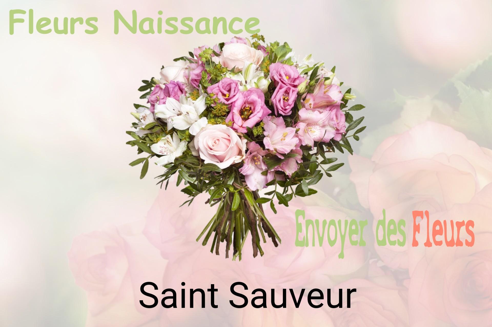 Bouquet de fleurs de naissance livré à Saint-Sauveur